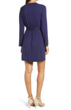 Long Sleeve Wrap Dress FRAICHE BY J, Navy, Sz M! Fabric so comfortable you will never want to take this off! Retails $120+