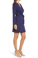 Long Sleeve Wrap Dress FRAICHE BY J, Navy, Sz M! Fabric so comfortable you will never want to take this off! Retails $120+