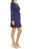 Long Sleeve Wrap Dress FRAICHE BY J, Navy, Sz M! Fabric so comfortable you will never want to take this off! Retails $120+