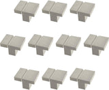 New Franklin Brass P40825K-SN-C Asymmetric Notched Kitchen or Furniture Cabinet Hardware Drawer Handle Knob, 1-1/4-Inch (32mm), Satin Nickel, 10-Pack