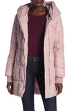 New Women's 3/4 Length french connection pillow collar puffer Jacket in Blush Pink, Sz XL! Retails $347+