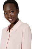 Women's French Connection Classic Crepe Light Polly Tops Shirt, Pale Pink! Sz S! Retails $85+