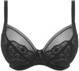 New with tags! FREYA Womens Expression Crochet-Look Underwire Plunge Bra in Black, Sz 34G! Expression is a cool new line from Freya mixing on trend crochet styling! Retails $64+