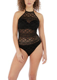 New with tags! Freya Womens Sundance Underwire High Neck One-Piece Swimsuit, Black! Sz 36DDD/38DD, M! Retails $130+