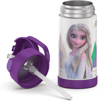 THERMOS FUNTAINER 12 Ounce Stainless Steel Kids Bottle, Frozen 2 - Dent on the side, does not affect its use