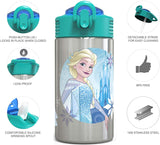 Zak Designs Disney Stainless Steel Reuseable Water Bottle, 15.5 oz, Frozen