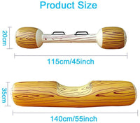 New FUDOSAN Inflatable Pool Floats Raft Collision Toys in Wood Grain for Kids/ Adults, includes 2 sitting logs rafts and 2 walking sticks