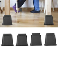 New set of 4 High Quality Plastic Furniture Risers, Black!