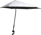 New G4Free UPF 50+ Adjustable Multi-Purpose Umbrella XL with Universal Clamp for Chair, Golf Cart, Stroller, Bleacher, Patios etc! Silver/Black! Retails $115+