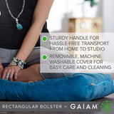 New amazing quality Gaiam Yoga Bolster Rectangular Meditation Pillow in Purple! Retails $60+