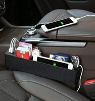 New Car Seat Gap Organizer, Multifunctional with Dual USB Charging, and Cup Holder, Storage Box! Black!
