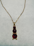 New Stunning Garnet Colour Drop Necklace in gold finish by Garbo! Includes Gift Box!