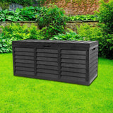 NEW BLACK 320L INDOOR/OUTDOOR PLASTIC GARDEN STORAGE BOX BY GR8 GARDEN!