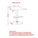 Brand new in box! FABIA II-AIR LIFT STOOL-GREY, Set of 2! Adjustable Height!