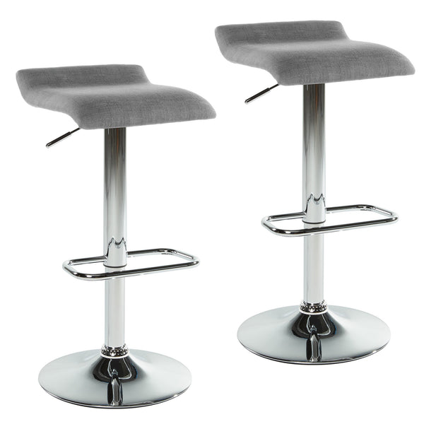 Brand new in box! FABIA II-AIR LIFT STOOL-GREY, Set of 2! Adjustable Height!