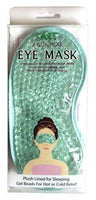 Aqua Therapeutic Reusable Eye Mask - Plush Lined for Sleeping, Gel Beads For Hot or Cold Relief!