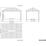 NIB! Genova Hardtop Gazebo, 10 ft. x 14 ft. Dk Brown! Missing Roof Panels!