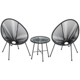 New Wayfair Wicker/Rattan 2 - Person Seating Group in Black by George Oliver! Retails $390+