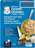 New Sealed 6 Pack GERBER CEREAL Wheat with Yogourt & Apple Pear Banana, Cereal, 8+ months, 227 g, 6 Pack