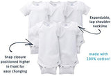 New Gerber Baby 8-Pack Short Sleeve Onesies Bodysuits, Solid White, 12 Months