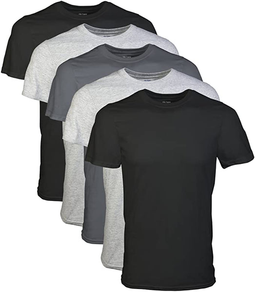 New Gildan 5 pack Cool Spire Mens Crew Neck T shirts Assorted Sz L The Warehouse Liquidation