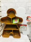 Brand new Large 18X14 Gingerbread Plastic Holiday snack platter Tray, includes lid