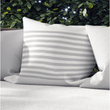 New Wayfair Giovanna Indoor/Outdoor Square Pillow Cover & Insert, grey, ivory by Sand & Stable, 14X16", Retails $50+