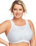 New Women's Glamorise 1066 No Bounce Cami Sports Bra in White, Sz 40J! Retails $55+