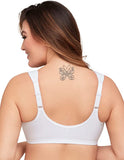 New Glamorise Women's Plus Size Wonderwire Front-Close Bra Underwire, White, Sz 42D! Retails $63+