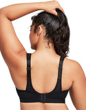 New Glamorise Women's Plus Size Full Figure High Impact Wonderwire Sports Bra #9066 in Black, Sz 38F! Retails $80+