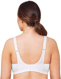 New Glamorise Women's Full Figure No-Bounce Camisole Wirefree Sports Bra, White, Sz 50DD! Retails $80+