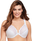 New Glamorise Womens Full Figure Plus Size Wonderwire Front Close Bra, White, Sz 38F! Also Fits 40DD, 42D, 44C, 46B! Retails $60+