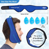 Hilph® Jaw Ice Pack for Wisdom Teeth, Face & Oral Pain, Reusable Face Ice Pack with 4 Gel Packs for TMJ Pain Relief, Wisdom Teeth, Dental Pain, Trigeminal Neuralgia, Chin Pain-29.9" x 4.3"