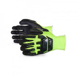 Dexterity Size 9 (XL) 13 Gauge High Visibility Anti Impact Micropore Nitrile Grip Coated Glove