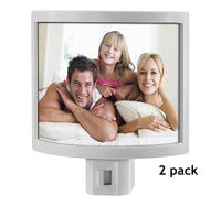 New in box! North Point Glowing Images PHOTO FRAME Night Lights - 2 Pack!