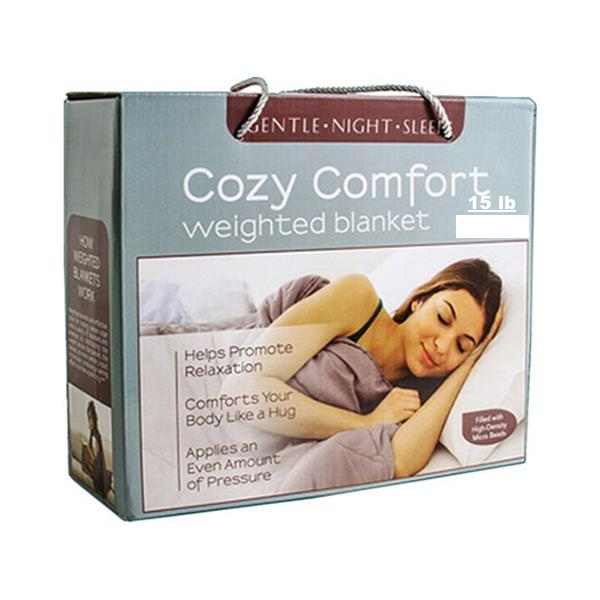 New in box! Cozy Comfort Weighted Blanket (15 lbs) 60"X80" Queen! Great for Anxiety & Great Sleep!