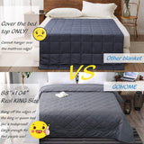 New Weighted Blanket King Size for Adult and Couple Heavy Blanket with 100% Soft Cotton and Glass Beads for California King Size Bed - (30lbs, 88"x104") Dark Grey