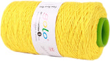 New golo Crochet Yarn Size 1,Cotton Cone Yarn 8.8 oz,1 Cone,705 yd (Bright Yellow)