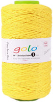 New golo Crochet Yarn Size 1,Cotton Cone Yarn 8.8 oz,1 Cone,705 yd (Bright Yellow)