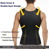 New Gotoly Compression Shirts for Men Undershirts Slimming Shapewear Waist Trainer Body Shaper Vest Zipper Tank Top, Sz 3XL, Fits True!