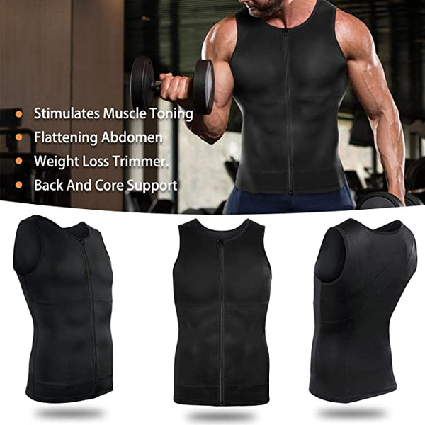 Fashion Mens Compression Shirt Slimming Body Shaper Waist Trainer Vest  Workout Tank Tops Abs Abdomen Undershirts Shapewear Shirts