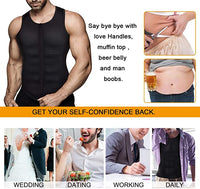 New Gotoly Compression Shirts for Men Undershirts Slimming Shapewear Waist Trainer Body Shaper Vest Zipper Tank Top, Sz 3XL, Fits True!