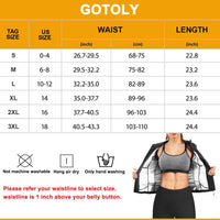 New Gotoly Women Sauna Sweat Suit Jacket, Black, Sz M!