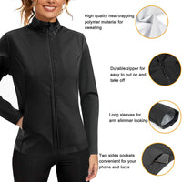 New Gotoly Women Sauna Sweat Suit Jacket, Black, Sz M!