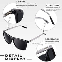 GQUEEN Polarized Sunglasses for Men Women, Al-Mg Alloy Ultra Light Driving Sun Glasses Unisex Shades