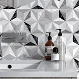 New Wayfair Iris 8" X 9" Porcelain Patterned Wall & Floor Tile in Grey Hex! covers 10 Sq. Ft! Retails $115+