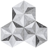 New Wayfair Iris 8" X 9" Porcelain Patterned Wall & Floor Tile in Grey Hex! covers 10 Sq. Ft! Retails $115+