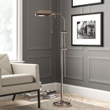 New in box! Wayfair Greyleigh Fishel 59" Height Adjustable Task Floor Lamp in Brushed Steel Finish! Retails $272 w/Tax!