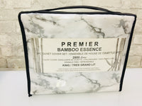 Brand new Premier Bamboo Essence 2800 Duvet Cover set, KING! Grey Marbled Print!