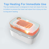 New Wipe Warmer, Baby Diaper Wipes Dispenser Holder BPA-Free with Precise Temperature Control, Evenly and Quickly Top Heating, Large Capacity, Silent for Baby, Perfect Warmth